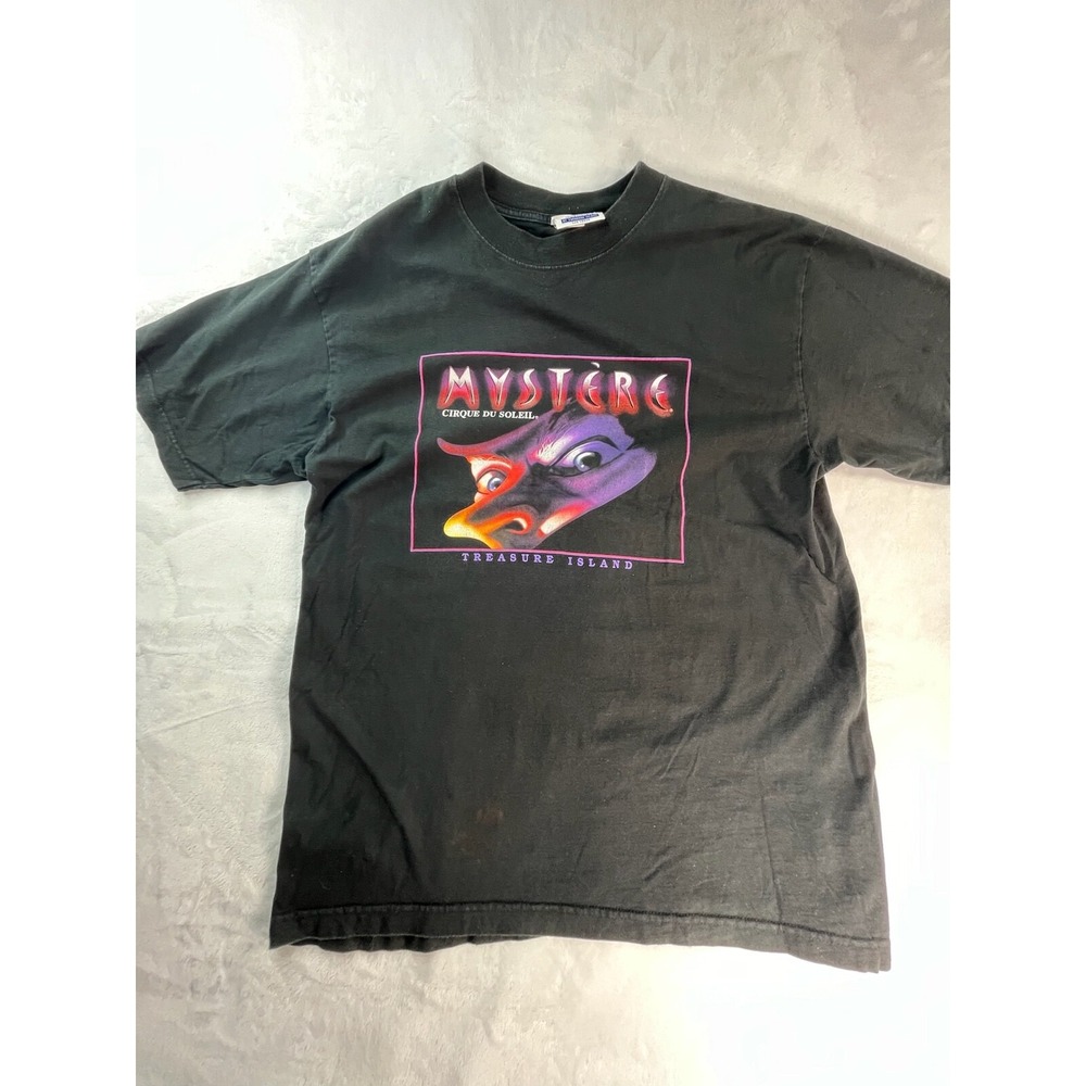 Mystere Cirque Du‎ Soleil Mens L Shirt Treasure Island Las Vegas Black